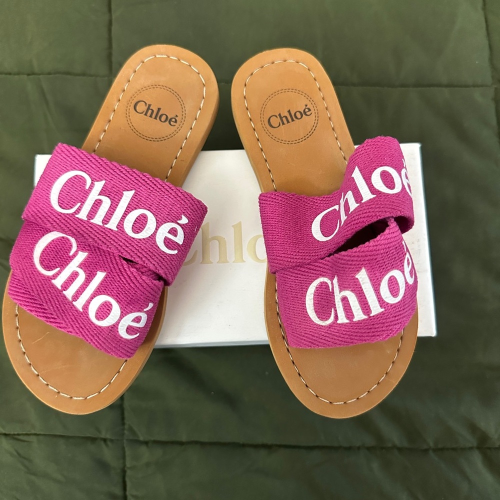 Pink Chloe Slides - Picture 3 of 4